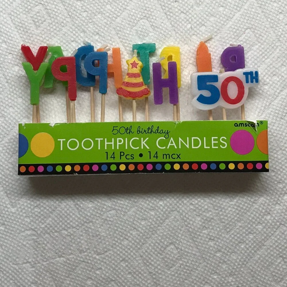 🎉 Cake Toppers Celebration Bundle – Candles, Picks & Party Decor 🎉